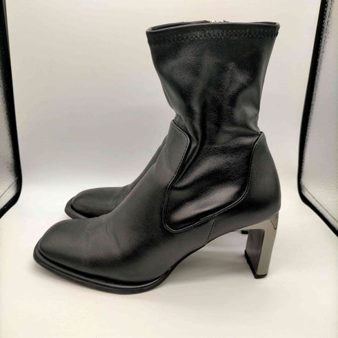 ザラ ZARA メタリックヒールショートブーツ レディース 36