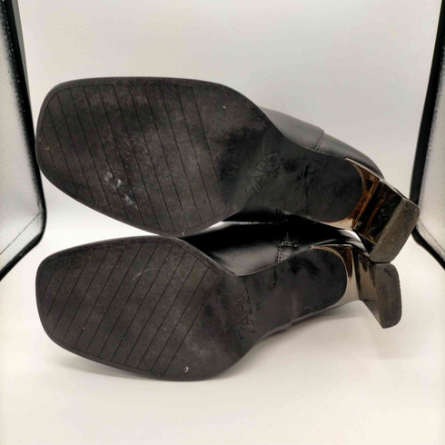 ザラ ZARA メタリックヒールショートブーツ レディース 36