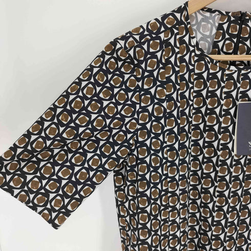 エスマックスマーラ S Max Mara 総柄 S/S ロング ワンピース レディース 42