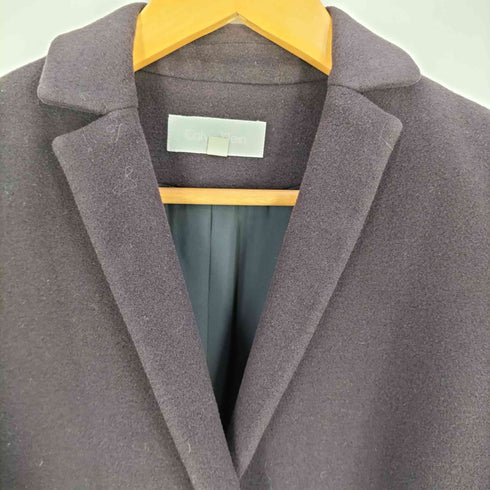 カルバンクライン CALVIN KLEIN ウールカシミヤ 比翼 ハーフコート レディース 9