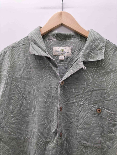 island shores 総シルク S/S シャツ メンズ import:L