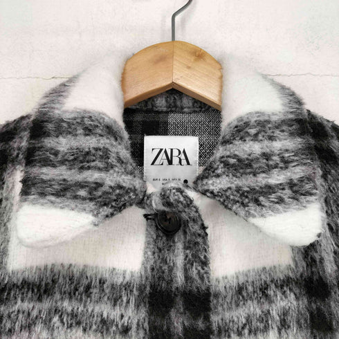 ザラ ZARA 裾フリンジシャギーシャツジャケット レディース S
