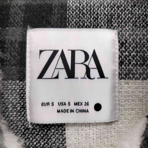 ザラ ZARA 裾フリンジシャギーシャツジャケット レディース S