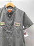 レッドキャップ RED KAP 千鳥格子 ハウンドトゥース 企業ロゴ S/S ワーク シャツ メンズ 2XL