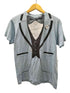 ヘインズ Hanes 90S USA製 企業ロゴ だまし絵 タキシード 両面プリント S/S クルーネック Tシャツ 棉ポリ メンズ import:L