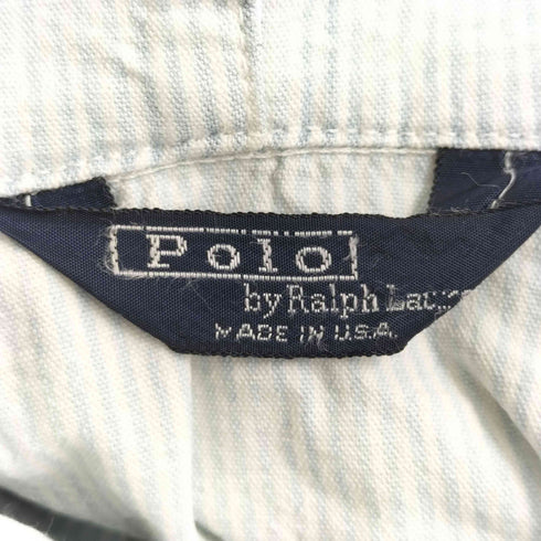 ポロバイラルフローレン Polo by RALPH LAUREN USA製 クッキーパッチ ストライプ ヨットパーカー メンズ import:L