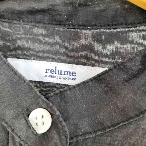 ジャーナルスタンダードレリューム JOURNAL STANDARD relume バンドカラーシアーシャツ レディース FREE