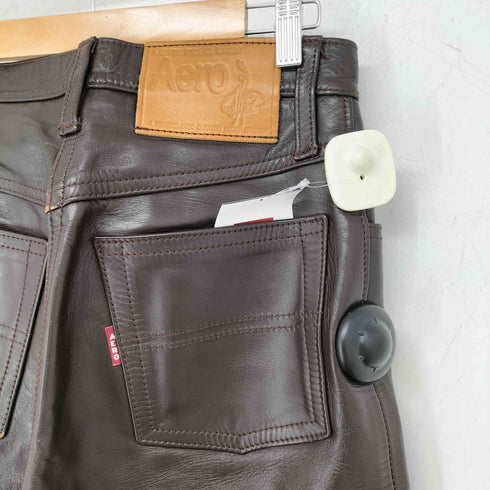 エアロレザー AERO LEATHER カウレザーパンツ メンズ US:30-31