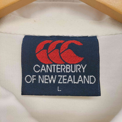 カンタベリーオブニュージーランド CANTERBURY OF NEW ZEALAND 刺繍ロゴ ラガーシャツ メンズ L