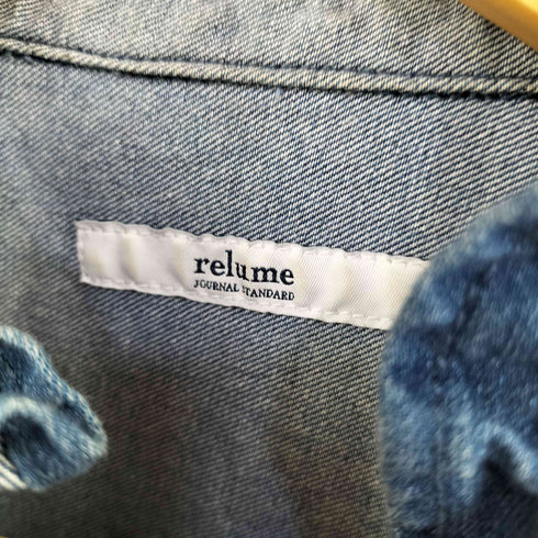 ジャーナルスタンダードレリューム JOURNAL STANDARD relume デニムフリルブラウス レディース FREE