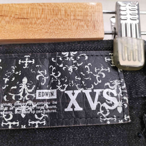 エドウィン EDWIN 422XVS USED加工 ブラックデニム テーパードパンツ メンズ 26