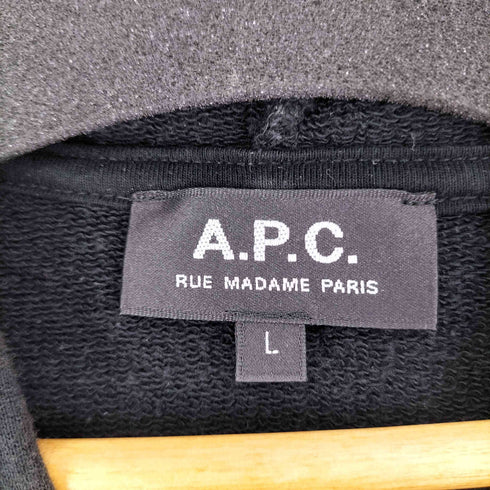 アーペーセー A.P.C. プリントロゴ プルオーバーフーディー メンズ L