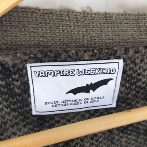vampire weekend 総柄 シャギー カーディガン メンズ