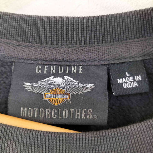 ハーレーダビッドソン HARLEY-DAVIDSON ロゴプリント ラグラン クルーネックスウェット メンズ import:L