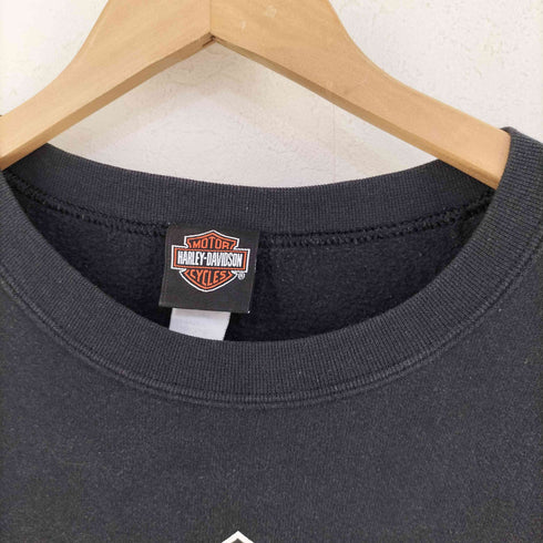 ハーレーダビッドソン HARLEY-DAVIDSON ロゴ アニマル 両面プリント クルーネックスウェット メンズ import:L