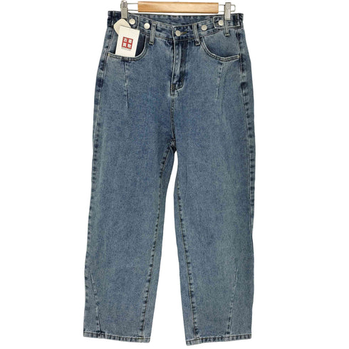 マナナ MANANA suerte カーブシルエット ルーズ デニムパンツ レディース JPN:L