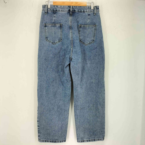 マナナ MANANA suerte カーブシルエット ルーズ デニムパンツ レディース JPN:L