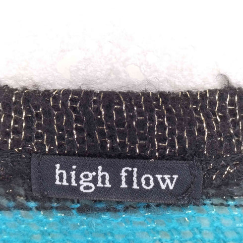 high flow Y2K ヘンリーネックラメニット レディース JPN:M
