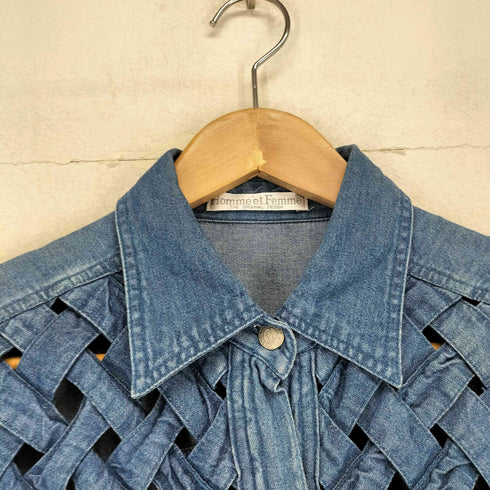 Homme et Femme 編み込み デニムジャケット レディース