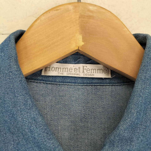 Homme et Femme 編み込み デニムジャケット レディース