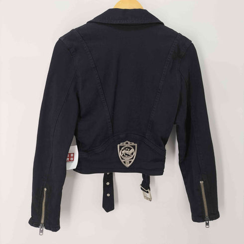 parasuco Y2K 装飾 デニム ライダースジャケット レディース import:M
