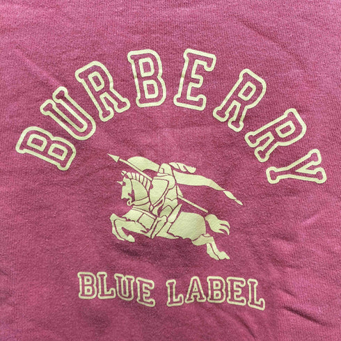 バーバリーブルーレーベル BURBERRY BLUE LABEL Y2K 7分袖 クロップドラグランスリーブトレーナー レディース M
