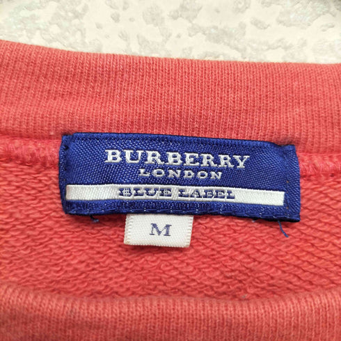 バーバリーブルーレーベル BURBERRY BLUE LABEL Y2K 7分袖 クロップドラグランスリーブトレーナー レディース M