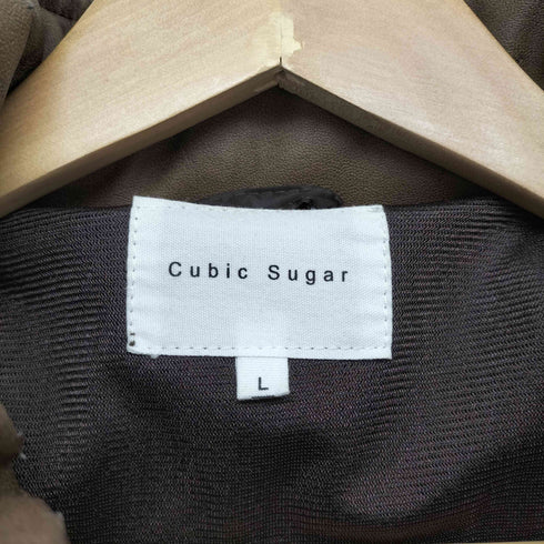 cubic sugar Y2K フーデッドファー フェイクレザージャケット メンズ JPN:L