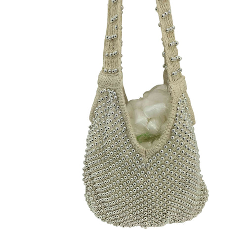 ザラ ZARA ビーズ 装飾 ショルダーバッグ レディース M