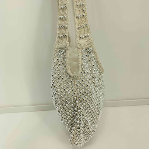 ザラ ZARA ビーズ 装飾 ショルダーバッグ レディース M