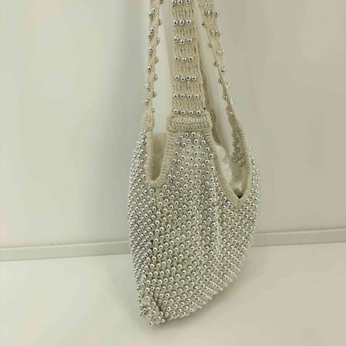 ザラ ZARA ビーズ 装飾 ショルダーバッグ レディース M