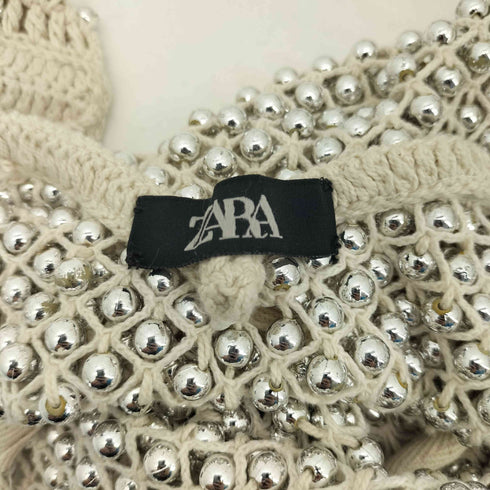 ザラ ZARA ビーズ 装飾 ショルダーバッグ レディース M