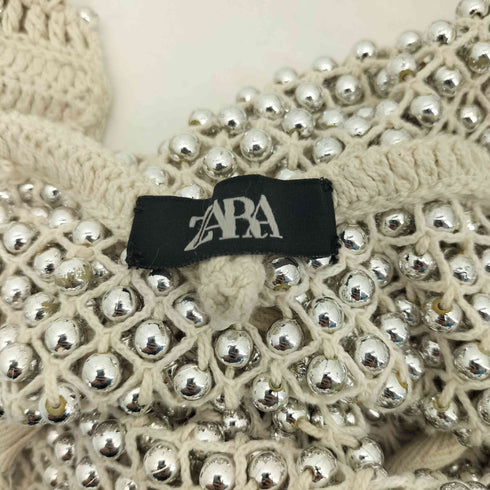 ザラ ZARA ビーズ 装飾 ショルダーバッグ レディース M