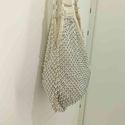 ザラ ZARA ビーズ 装飾 ショルダーバッグ レディース M