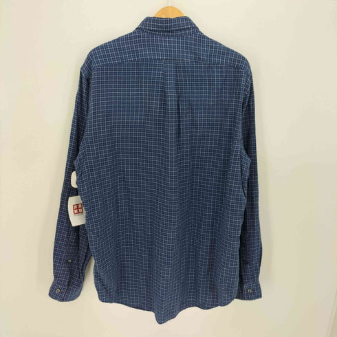 ラルフローレン RALPH LAUREN CLASSIC FIT 同色ポニー刺繍 ボタンダウン チェックシャツ メンズ import:XL
