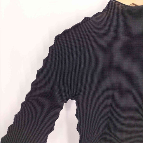 ミー イッセイミヤケ me ISSEY MIYAKE 14SS 変形 トゲトゲ ワッフル プリーツ カットソー レディース