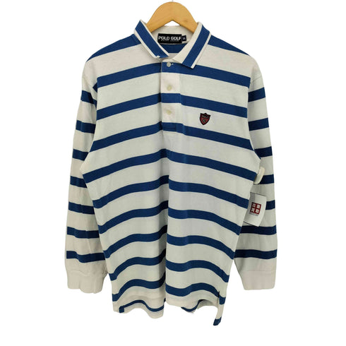ポロゴルフラルフローレン POLO GOLF RALPH LAUREN エンブレム ロゴ 刺繍 ボーダー ポロシャツ メンズ import:XL