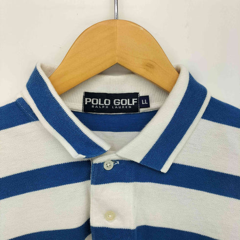 ポロゴルフラルフローレン POLO GOLF RALPH LAUREN エンブレム ロゴ 刺繍 ボーダー ポロシャツ メンズ import:XL