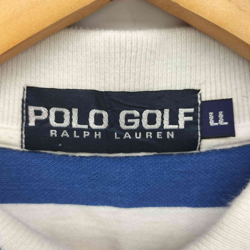 ポロゴルフラルフローレン POLO GOLF RALPH LAUREN エンブレム ロゴ 刺繍 ボーダー ポロシャツ メンズ import:XL