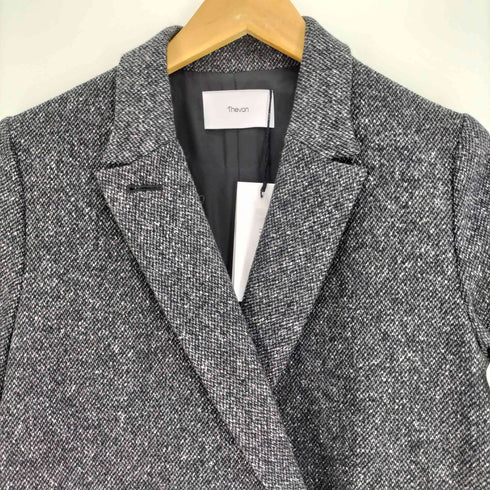 Thevon シルク混 ダブルブレスト ツイード ジャケット レディース JPN:0