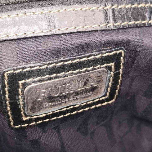 フルラ FURLA SHINING シャイニング クロコ 型押し レザー ショルダー バッグ Y2K レディース