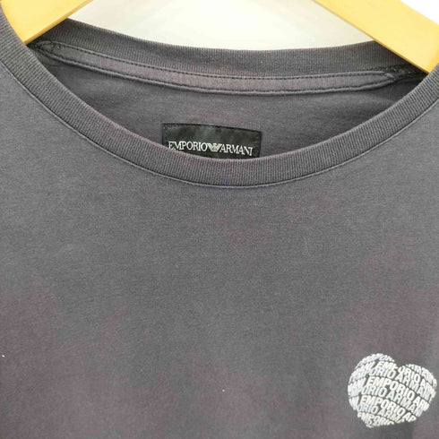 エンポリオアルマーニ EMPORIO ARMANI Sean Basic Fit ハートロゴプリント クルーネック 半袖Tシャツ カットソー Y2K レディース XL
