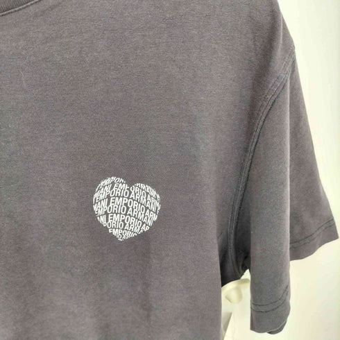 エンポリオアルマーニ EMPORIO ARMANI Sean Basic Fit ハートロゴプリント クルーネック 半袖Tシャツ カットソー Y2K レディース XL
