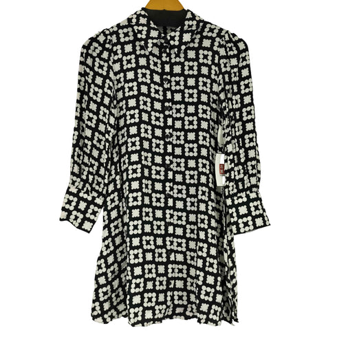 ザラ ZARA 幾何学模様シャツドレス レディース XS