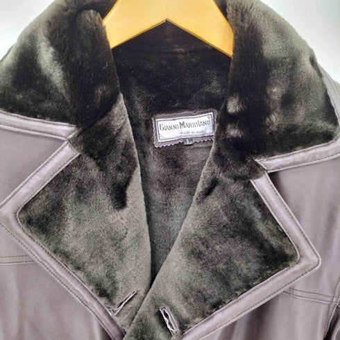 GIANNI MARIOLANO 90s イタリア製 裏地ファー ダブルレザージャケット Import メンズ L