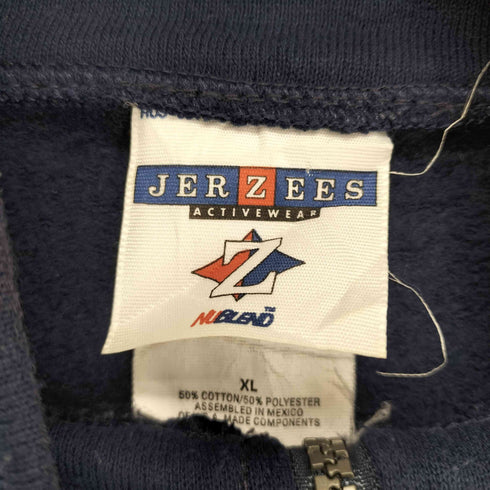 ジャージーズ JERZEES 90~00s spots liiustrated刺繍ハーフジップトレーナー メンズ XL