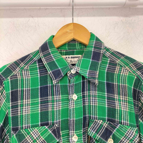 ハリウッドランチマーケット HOLLYWOOD RANCH MARKET 半袖 チェックシャツ メンズ JPN:1