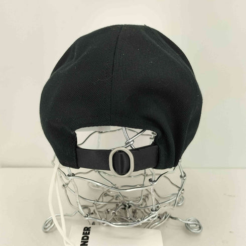 ジルサンダー JIL SANDER CAP 15 WL メタルロゴデザイン レザー切り替え 6パネル ベースボールキャップ メンズ S