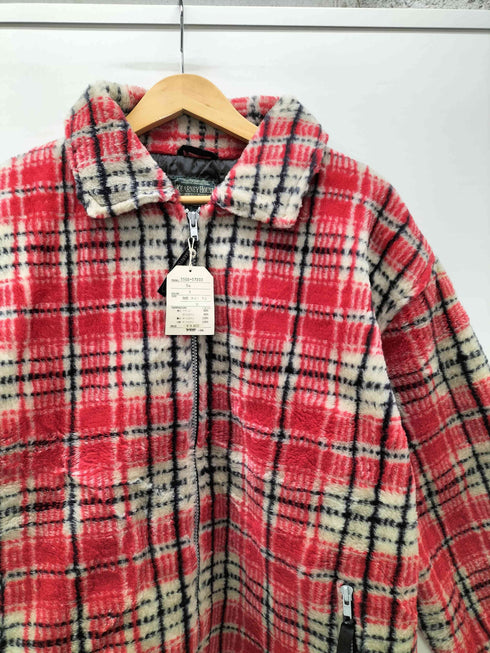 カーニーハウス KEARNEY HOUSE 裏地キルティング ダブルジップ アクリル ポリ ボア チェック ジャケット メンズ JPN:M