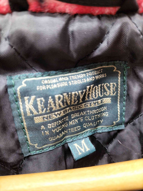 カーニーハウス KEARNEY HOUSE 裏地キルティング ダブルジップ アクリル ポリ ボア チェック ジャケット メンズ JPN:M